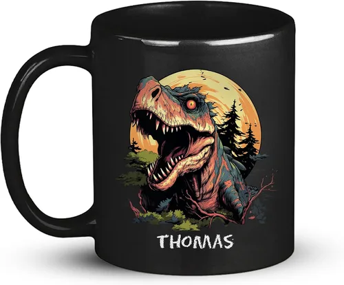 Miniatura 17 de Taza de café personalizada de cuervo con nombre de amante de cuervos, taza de café negra personalizada de animales de 11 onzas y 15 onzas, taza