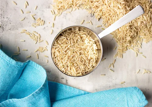 Miniatura 4 de Arroz integral orgánico de grano largo, 3 libras, sin OMG, grano entero, crudo, no irradiado, kosher, vegano, a granel. Buena fuente de fibra