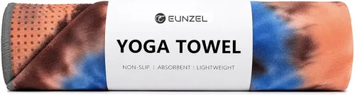 Eunzel Toalla de yoga, toalla para esterilla de yoga caliente con puntos de agarre, absorbente de sudor, antideslizante, para yoga caliente, pilates