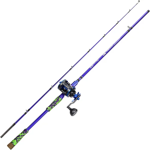 Miniatura 2 de Sougayilang Inshore - Cañas de pescar de agua salada, cañas giratorias de 7 pies y cañas de fundición con carrete de spinning/trolling