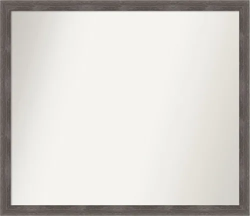 Miniatura 546 de Amanti Art Espejo personalizado, espejo de baño gris plomo a rayas, espejo de pared o espejo de tocador de baño sobre el fregadero
