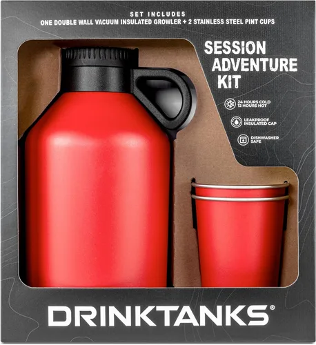 Miniatura 7 de DrinkTanks® - Growlers de acero inoxidable de 64 onzas para cerveza y tazas de acero inoxidable de 16 onzas, cultivador de cerveza aislado con 2