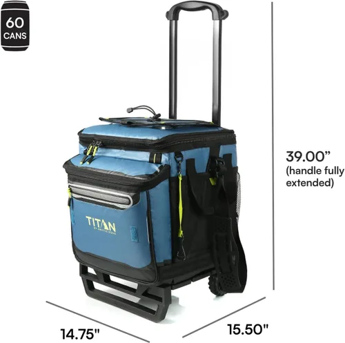 Miniatura 8 de Titan by Arctic Zone Collapsible Wheeled Soft Sided Cooler with Detachable Rolling AT Cart, Insulated Bag with Leak Proof Lining, for Travel, Beach