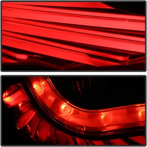 Miniatura 3 de ACANII - Para Infiniti G35 35GT Coupé 2003-2005 [Diseño de actualización de tubo LED] Luces traseras LED negras Lámparas de freno izquierda+derecha