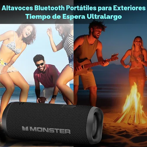 Miniatura 6 de Monster Altavoz Bluetooth, Altavoces Bluetooth Inalámbricos Portátiles para Exteriores, 60W True Wireless Stereo IPX8 Impermeable, Emparejamiento