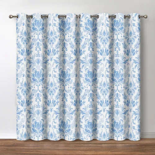 Miniatura 12 de Aimego Cortinas opacas abstractas con ojales para ventana, para el hogar, dormitorio, sala de estar, 2 paneles (42 x 54 pulgadas)