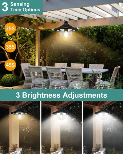 Miniatura 4 de AEQ - Luz solar de cobertizo para interiores y exteriores, 3000 lm, luces solares disponibles durante el día con control remoto, doble sensor