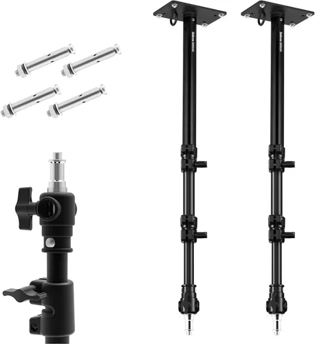 Selens Anillo de montaje en pared para cámara, brazo de brazo de luz, montaje de luz superior de 39 pulgadas para estudio fotográfico, luz