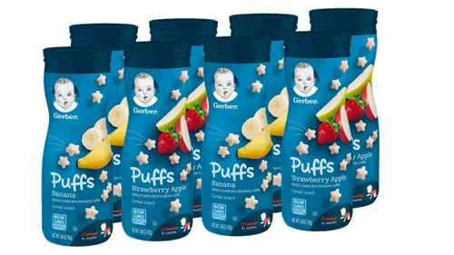 Miniatura 5 de Gerber Paquete variado de aperitivos para bebés Paquete variado de aperitivos Gerber para bebé, yogur para derretir y derretir frutas y verduras