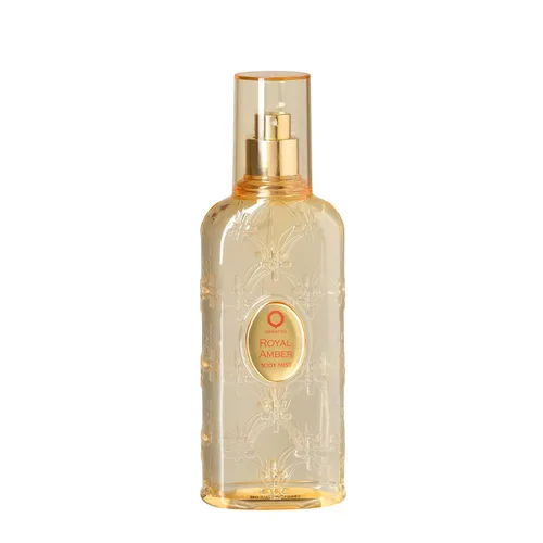 Orientica Luxury Royal Amber Body Mist 8 onzas / 8.0 fl oz – bergamota, verde, melón, piña, gourmand, ámbar, amaderado, vainilla, almizcle, perfume