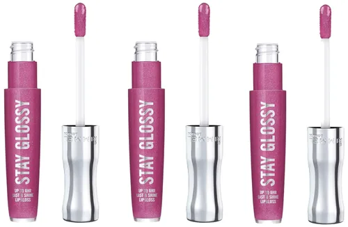 Miniatura 18 de Rimmel Stay Glossy Brillo de labios - Fórmula ligera y no pegajosa para color y brillo de labios - 130 Blushing Belgraves,.18oz Belgraves sonrojados
