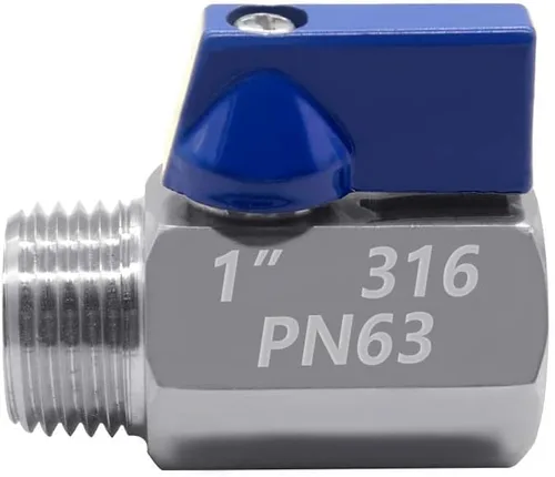 Miniatura 4 de mamparo de acero inoxidable 1" FPT con válvula de bola NPT
