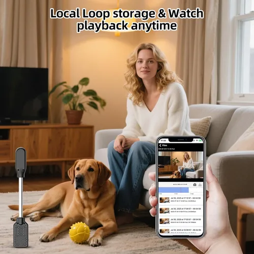 Miniatura 4 de W8 - Mini cámara de seguridad inteligente para el hogar, compatible con WiFi de doble banda de 5 GHz y 2.4 GHz, video FHD de 1920 x 1080, visión