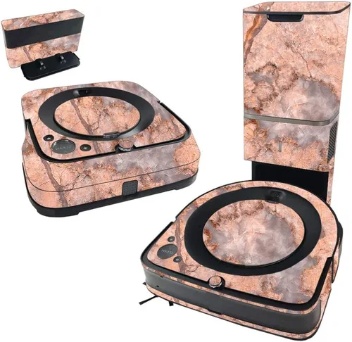 Miniatura 9 de MightySkins Skin compatible con iRobot Roomba s9+ Vacuum & Braava Jet m6 Bundle – Mármol ámbar, cubierta de vinilo duradera y única Fácil