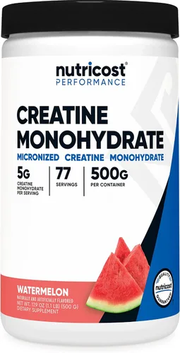 Miniatura 8 de Monohidrato de creatina Nutricost, 100 porciones, 0,18 oz por porción, monohidrato de creatina pura, Paquete de 1, 1