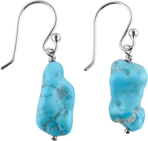 Miniatura 15 de Aretes colgantes de cristal crudo para mujeres y niñas Joyas de piedras preciosas naturales Joyas de piedra natal Plata de ley 925 Aretes