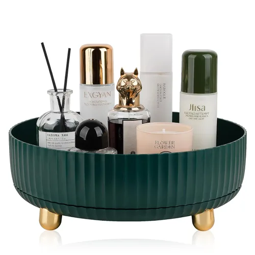 Miniatura 16 de Anyoifax Bandeja organizadora de perfumes de maquillaje, giratoria de 360 grados, organizador de loción para el cuidado de la piel, organizador