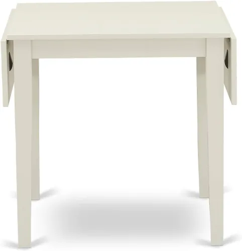 Miniatura 6 de East West Furniture NDT-LWH-T Norden Mid-Century - Mesa de comedor rectangular con gotas y patas elegantes, 30 x 48 pulgadas, lino blanco