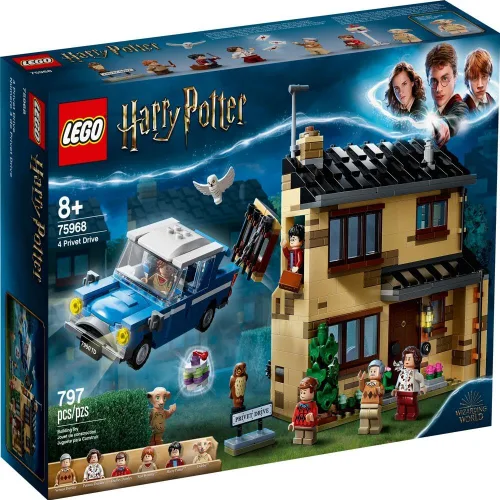 Miniatura 6 de LEGO Harry Potter 4 Privet Drive 75968 Casa y Coche Volador Ford Anglia, Regalos del Mundo Mágico para Niños, Niñas y Niños con Minifiguras de Harry