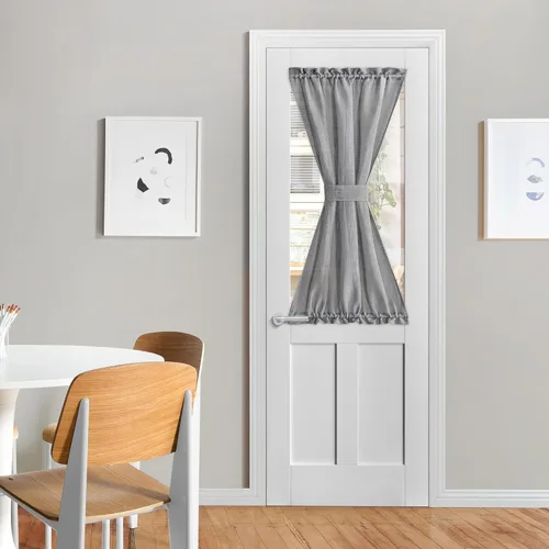 Miniatura 34 de NICETOWN - Cortinas transparentes para puerta de ventana, tratamiento de ventana lateral para puertas estrechas de vidrio/cocina/puerta delantera