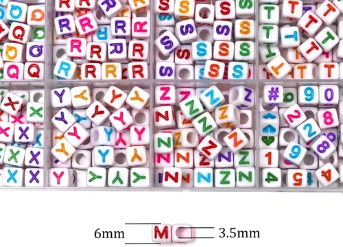 Miniatura 3 de Melius Cuentas de letras acrílicas negras con cuentas redondas negras y naranjas, 1450 cuentas redondas del alfabeto en caja de 28 cuadrículas