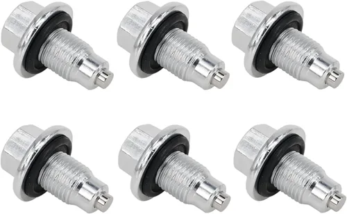 Miniatura 8 de 6 tapones de drenaje de aceite M12-1.75, cabeza hexagonal de 0.591 in con Torx T45, compatible con vehículos GMC Buick Cadillac Chevrolet 2013-2022