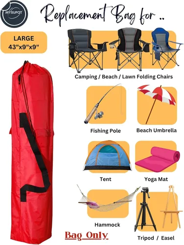 Miniatura 5 de Bolsa de repuesto para silla de camping plegable, silla de campamento portátil, hamaca, esterilla de yoga, paraguas, tiendas de campaña, trípodes
