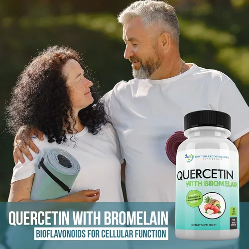 Miniatura 6 de DOCTOR RECOMMENDED SUPPLEMENTS Quercetina 800 mg con bromelina 165 mg por porción, 120 cápsulas vegetarianas, suministro completo para 60 días