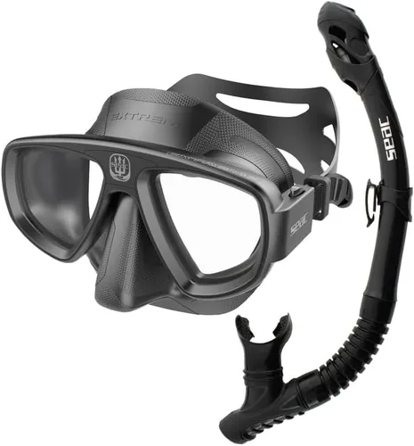 SEAC Set Bis Extreme Dry, Scuba Diving Mask and Snorkel with Dry Top System and Purge Valve