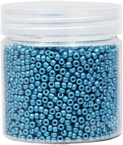 Miniatura 40 de Cuentas de semillas sueltas de color negro opaco, alrededor de 4000 piezas en caja 8/0 de vidrio para hacer joyas, agujero de 0.028 in (negro)