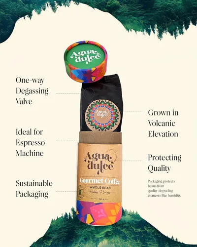 Miniatura 4 de Agua Dulce Café molido 100% arábica de origen único, especialidad gourmet de comercio justo de Costa Rica, proceso de miel, 12 onzas, paquete de 1