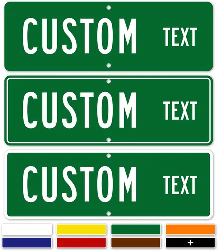 Miniatura 11 de My Sign Center - Letrero de calle personalizado, señal de dirección, 8 colores, opción reflectante, opciones de montaje, 4 x 18 pulgadas, grueso