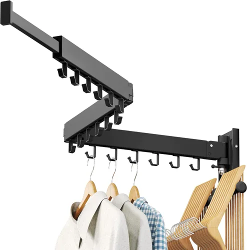 Miniatura 10 de LIENAHU Estante de Secado de Ropa Montado en Pared,Estante de Secado de Ropa,Estante de Secado de Lavandería,Estante de Perchero de Ropa Montado