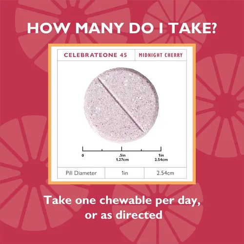 Miniatura 4 de Celebrate Vitamins CelebrateONE 45 masticables, 45mg de hierro - Multivitamínico bariátrico una vez al día, vitaminas y minerales esenciales