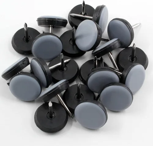 Miniatura 8 de 24 deslizadores de uñas de 7/8 pulgadas (0.866 in), deslizadores redondos de teflón para patas de silla, deslizadores de pies de muebles