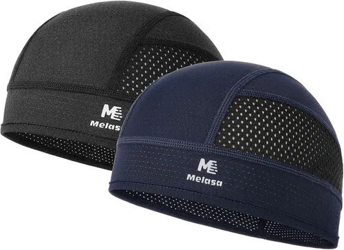 Miniatura 7 de MELASA Gorras de calavera refrescante, forro de malla ligera debajo del casco, ciclismo, motocicleta, casco duro para hombres y mujeres