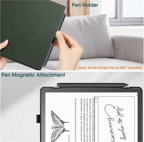 Miniatura 6 de Fintie Slimshell - Funda para Kindle Scribe de 10.2 pulgadas (versión 2024/2022) – Funda delgada y ligera de piel sintética de alta calidad, apagado