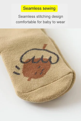 Miniatura 6 de BEHELE Calcetines de agarre antideslizantes para bebés, calcetines cálidos y gruesos antideslizantes, calcetines para niñas y niños recién nacidos