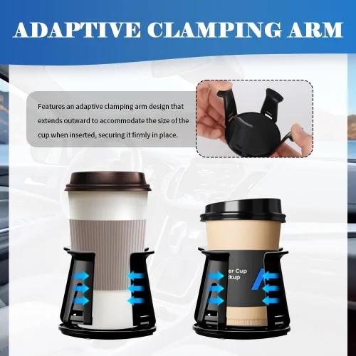 Miniatura 5 de 2 PCS Inserto de Portavasos para Automóvil, Inserto de Portavasos Portátil Autoadhesivo para Automóvil para Fijar Tazas/Bebidas, Portavasos