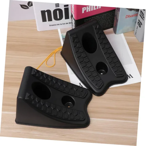 Miniatura 9 de 2 piezas de cuñas antideslizantes para ruedas de automóvil, para remolque, bloque de parada, tipo universal