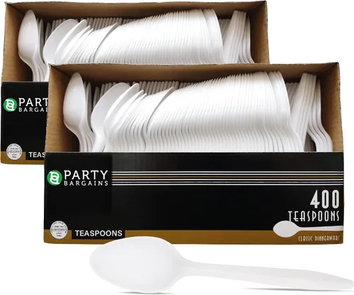 Miniatura 2 de Blue Sky Tenedor de plástico de peso medio, blanco, caja de 400 (1, 1 PACK)