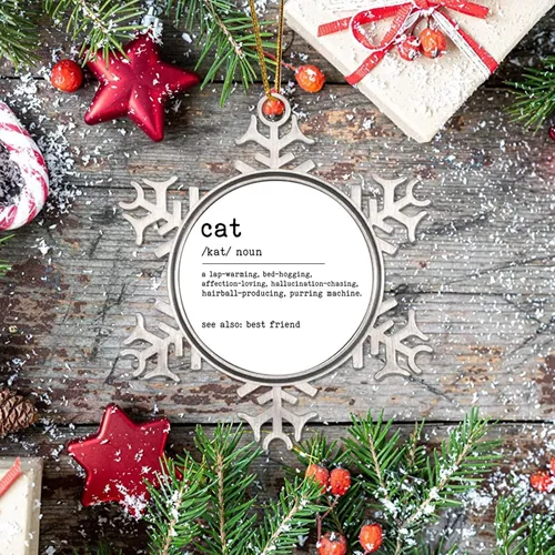 Miniatura 6 de Brother Definition - Adornos colgantes decorativos para colgar con definición de hermano, sustantivo de Navidad, adorno de copo de nieve de metal