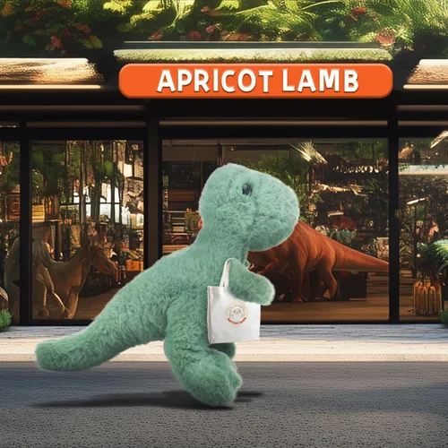 Miniatura 3 de Apricot Lamb Juguetes de peluche de dinosaurio de peluche, suave, perfecto para niñas y niños (dinosaurio verde, 10 pulgadas)