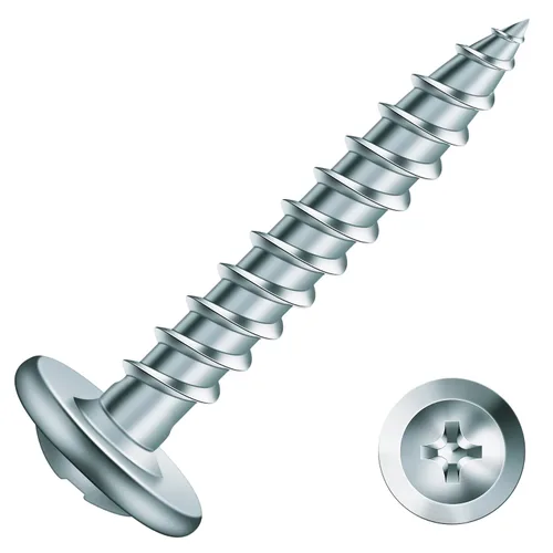 Miniatura 8 de #8 x 5/8 "Tornillo de madera 500 piezas de acero de aleación estándar hilo truss cabeza rápida autorroscante por SG TZH plata - aleación de acero