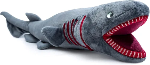 Peluche de tiburón con volados, juguete de peluche realista de tiburón con volantes, suave y realista, modelo de peluche para niños, 20.5 pulgadas