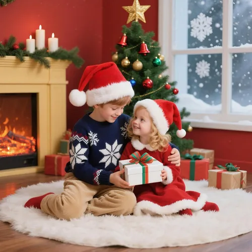 Miniatura 4 de Christmas Hat, Santa Hat for Adults/Kids/Baby Red Velvet Double Extra Thicken Unisex Xmas Hats for New Year Holiday Party