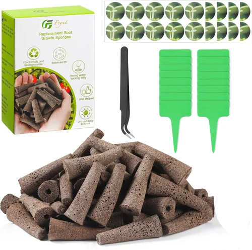 Miniatura 8 de Paquete de 30 esponjas de crecimiento, esponjas de repuesto para crecimiento de raíces, cápsulas de semillas compatibles con AeroGarden, kit