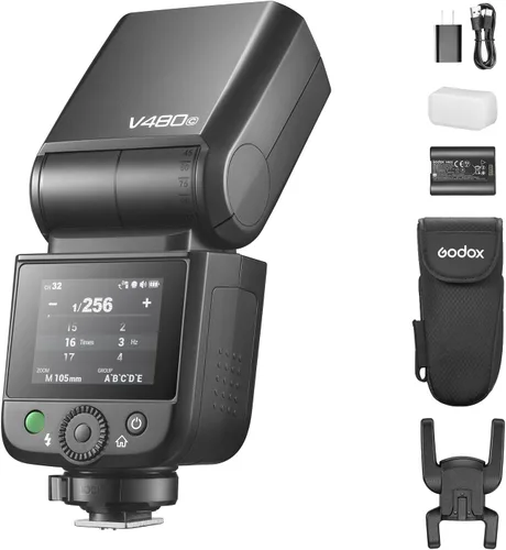 Miniatura 13 de Godox Flash TTL V480N para Nikon, GN50 de alto rendimiento, batería de litio incorporada, 1/8000 HSS, 2.4GX TTL inalámbrico, tiempo de reciclaje