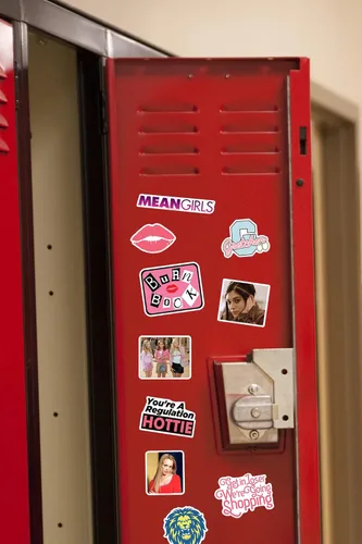 Miniatura 6 de Mean Girls - Paquete variado de calcomanías de vinilo grandes de lujo de 50 unidades, calcomanías troqueladas para laptop, botella de agua, álbumes