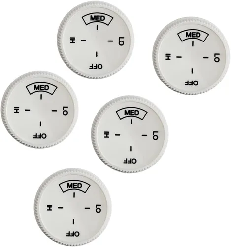 Miniatura 8 de 2 piezas de zócalo calentador termostato control de temperatura perilla de dial de repuesto de placa base de repuesto